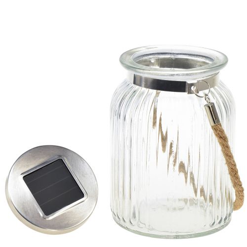 Floristik24 Pöytäkoriste aurinkoparvekkeen riippuvalaisin lämmin valkoinen Ø11cm K16cm