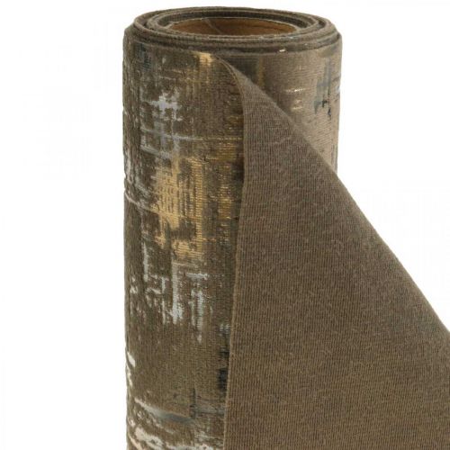 Floristik24 Pöytälista ruskea pöytäjalka pöytäkoriste polyesteri L250cm L20cm