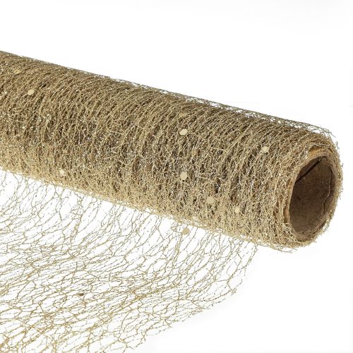 Floristik24 Pöytäliitosuoja pöytäjalka Champagne Glitter L35cm L200cm