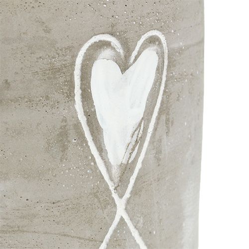 Floristik24 Betoniruukku sydämellä Ø8cm H7cm 6kpl