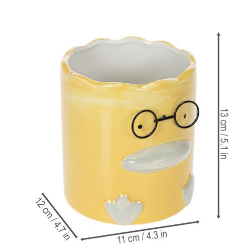 kohteita Sylinterinmuotoinen koristeellinen keraaminen ankkamaljakko tyylikkääseen kotiin, 13 cm, 2 kpl