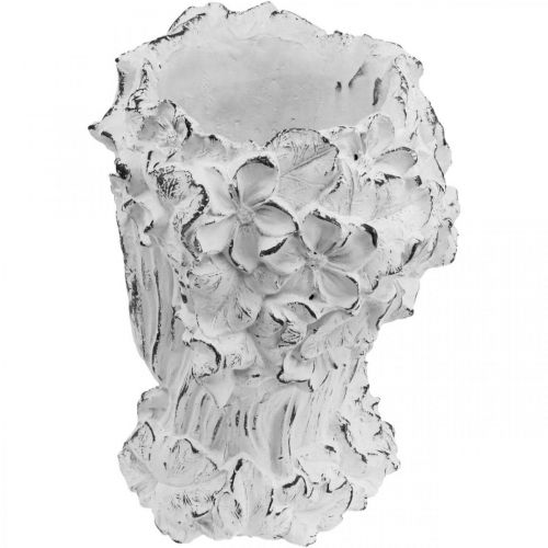 Floristik24 Istutuskone Betoni Istutuskone Shabby Chic Naisen pää, valkoinen K34cm