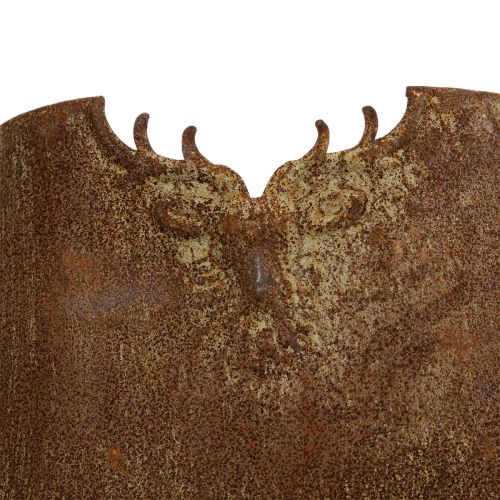 Metalliruukku, soikea, maalaismainen, peura, 3 kpl, 24 cm | Floristik24.fi