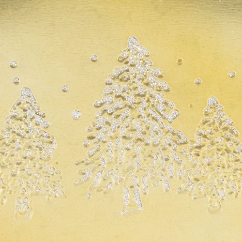 Metallinen istutusruukku kimaltelevalla kuusiaiheella, 18 cm | Floristik24.fi