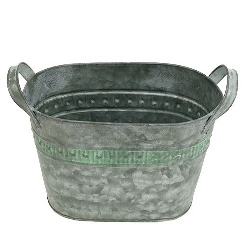 Floristik24 Kattila sinkki soikea 20cm x 12cm K14cm