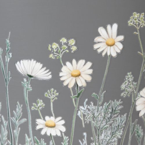 kohteita Kukkaruukku herkällä villikukka-aiheella, käytännöllinen parvekkeella tai terassilla, 15 cm, 3 kpl