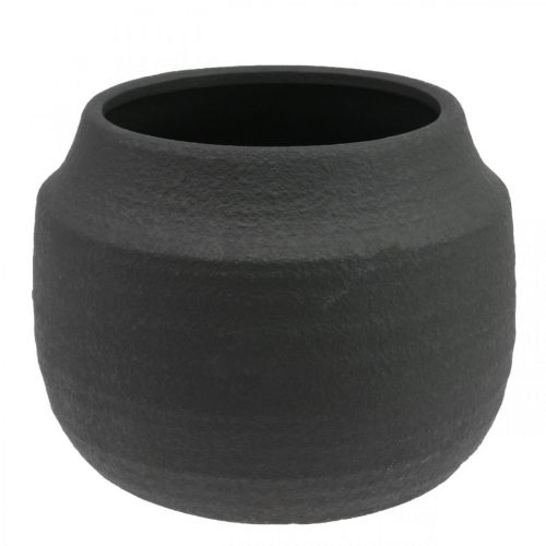 Istutuskone Musta keraaminen kukkaruukku Ø23cm K19,5cm