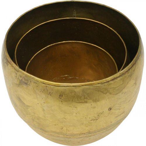 kohteita Koristemaljakot messingin näköiset metallimaljakot Ø17,5/15/13cm 3 kpl setti