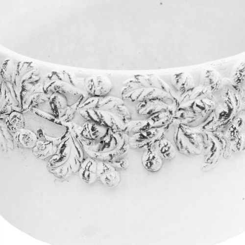 Floristik24 Ruukut, joissa on tammenterhoja ja lehtiä, keraaminen istutin vihreä, valkoinen, harmaa Ø17cm K9,5cm 3 kpl:n setti