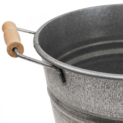 Istutuskone vintage koristeellinen metallikauha Ø22cm K20cm