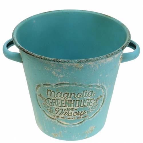 Floristik24 Kasvipannu ämpäri turkoosi Ø19,5cm K17,5cm