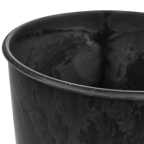 Lattiamaljakko musta Maljakko muovia antrasiittia Ø17,5cm K28cm