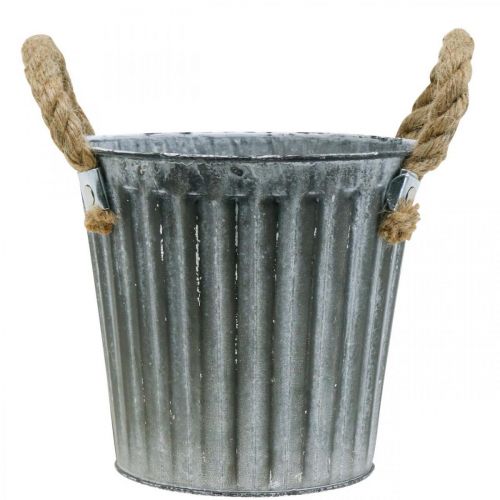 kohteita Metallinen ruukku, koristeruukku kahvoilla, ruukku, kätköruukku Ø16,5 cm