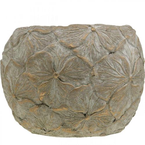 Floristik24 Kukkaruukku betoni pieni kukkakuvioinen vintage look Ø15cm H11cm