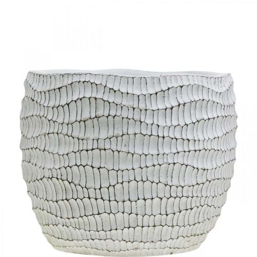kohteita Planter Betoni Valkoinen Vintage Hunajakenno Koristeellinen kukkaruukku K15cm Ø15cm