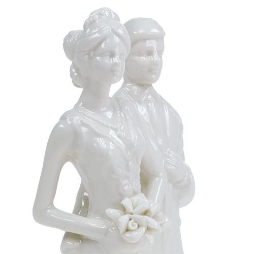 Floristik24 Kakkufiguuri tuorepari valkoinen 17cm