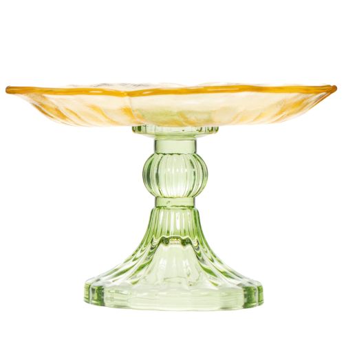 kohteita Koristeellinen lasilautanen jalalla, kukkakuvio, ihanteellinen juhlaviin tarjoiluihin, 15 cm