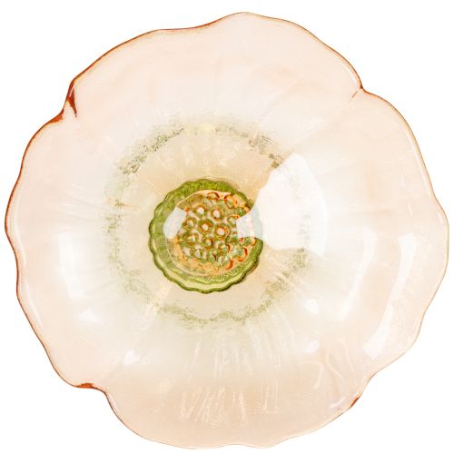 kohteita Koristeellinen lasilautanen jalalla, kukkakuvio tyylikkääseen pöytäkoristeeksi ja kesäiseen sisustukseen, 15 cm