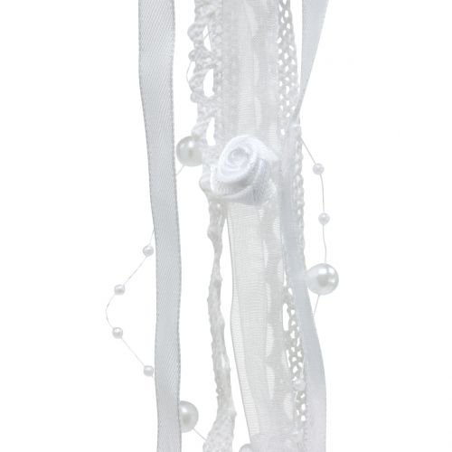 Floristik24 Unisieppari sydän valkoinen 55cm 2kpl