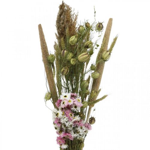 Floristik24 Kimppu kuivattuja kukkia pinkki, valkoinen kimppu kuivattuja kukkia H60-65cm