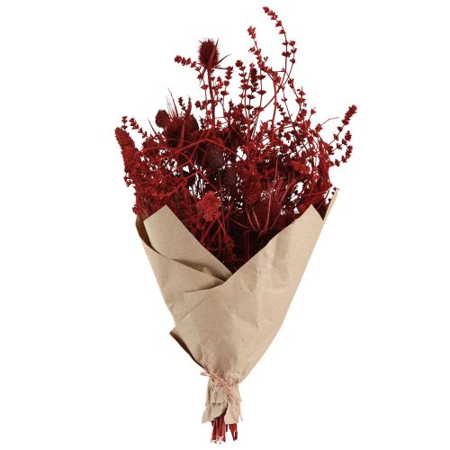 kohteita Kuivatut kukkakimppu ohdakekoriste viininpunaisena 40cm 80g