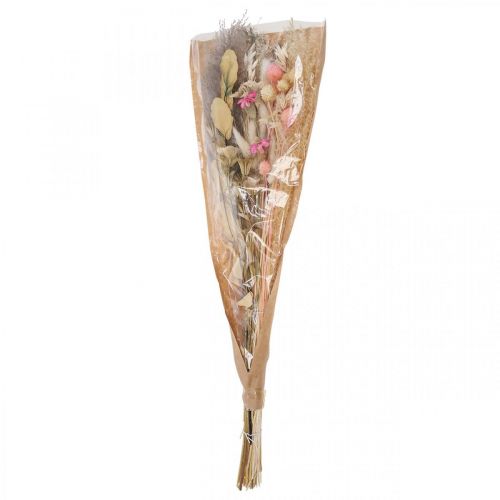 Floristik24 Kimppu kuivattuja kukkia Boho Pink Valkaistu kuivattu koriste 80cm 140g