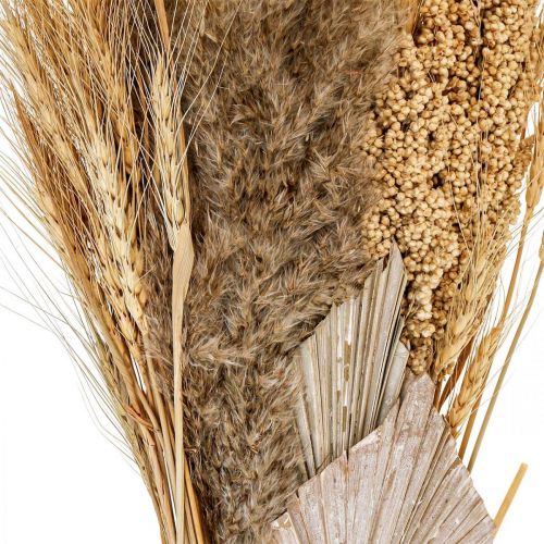 Floristik24 Kuiva kukkakimppu kuivaa ruohoa luonnonviljakimppu, valkoinen 74cm