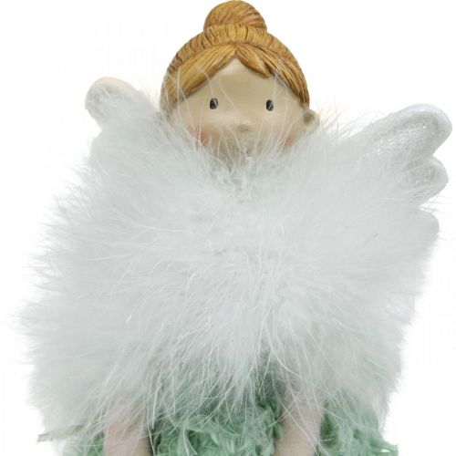 Floristik24 Doorstop Christmas Angel Angel Figuuri Vihreä K38cm