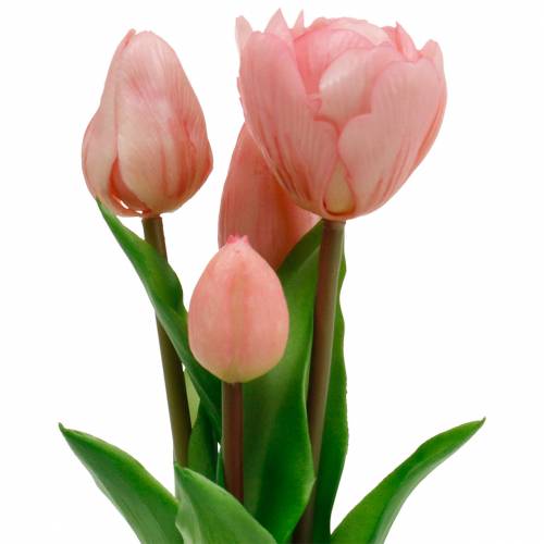 Floristik24 Tulppaanikimppu Real Touch tekokukat Tekotulppaanit Pink