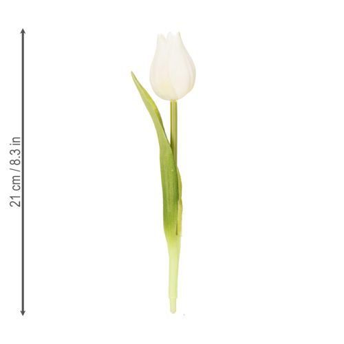 kohteita Keinotekoinen tulppaani, realistinen koriste, kestävä silkkikukka kotiin, 21 cm, 6 kpl