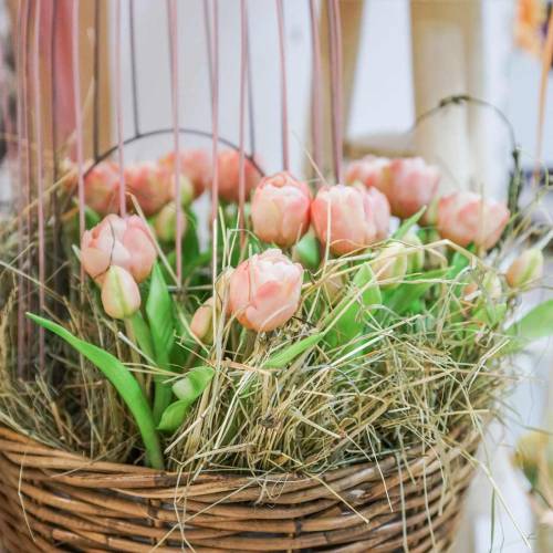 Floristik24 Tulppaanikimppu Real Touch tekokukat Tekotulppaanit Pink
