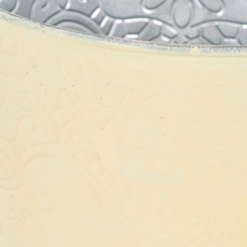 kohteita Metallinen istutusruukku, pastellinkeltainen, Ø16cm, korkeus 14cm