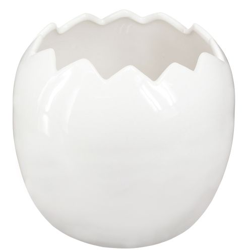 kohteita Planter Easter Egg Suuri munakeraaminen kasviruukku Valkoinen 20×18cm