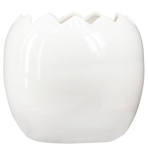 kohteita Planter Easter Egg Suuri munakeraaminen kasviruukku Valkoinen 20×18cm