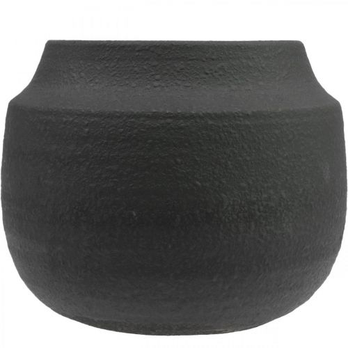 Floristik24 Istutuskone musta keraaminen kukkaruukku Ø27cm K23cm