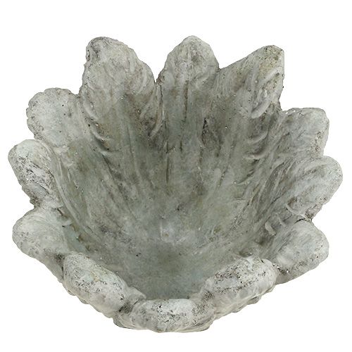 Floristik24 Istutin sulka-aiheilla harmaa Ø17cm K14cm 1kpl