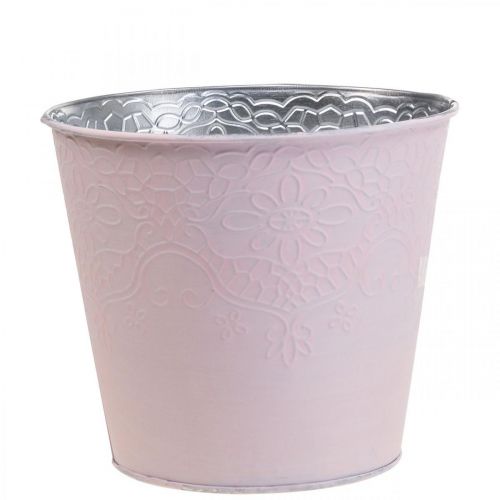 Floristik24 Istutuskone metallinen kukkaistutus pastelli pinkki Ø16cm K14cm