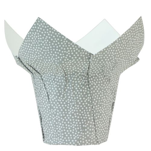 Floristik24 Istutuspaperi pilkullinen lahjapakkaus kukkia Ø9cm K16cm 8 kpl