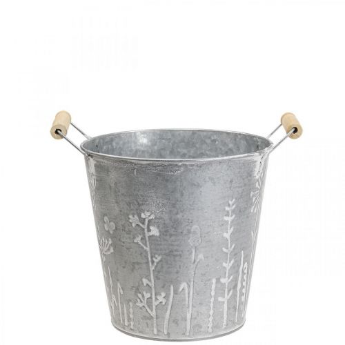 Istutuskone vintage koristeellinen metallikauha Ø12cm K10cm