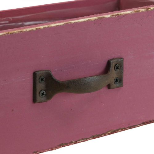 Floristik24 Istutuslaatikko puinen deco violetti 25×13×9cm
