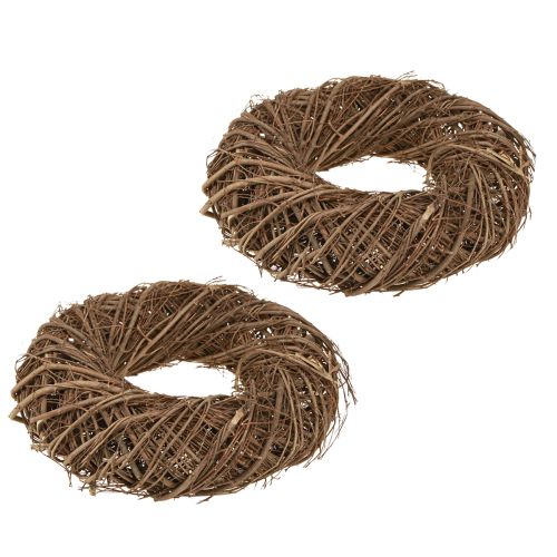 kohteita Jalavaseppele koristeellinen seppele luonnonruskea Ø23–25cm K6,5cm 2kpl