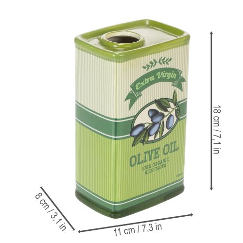 kohteita Oliiviöljymaljakko, keraaminen, ihanteellinen keittiön sisustukseen ja Välimeren pöytään, 18 cm