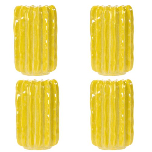 kohteita Kaktus-keraaminen maljakko, uritettu rakenne, moderni sisustus, 13 cm, 4 kpl