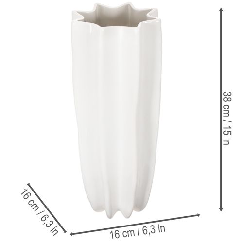 Kukkamaljakko uurrettu moderni koristeellinen maljakko 38cm | Floristik24.fi