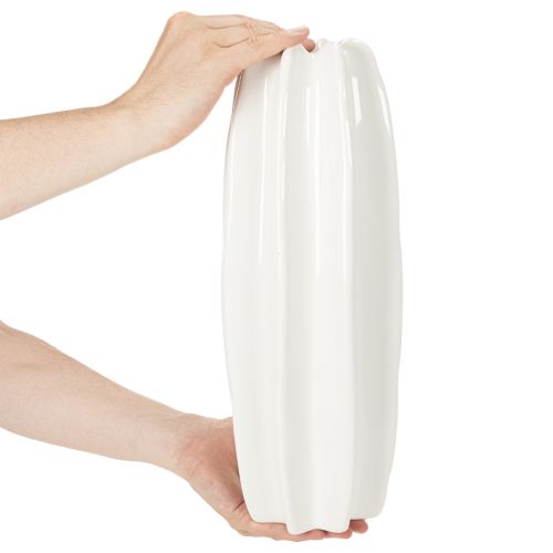Ribattu maljakko, moderni keraaminen maljakko kuivakukille, 40 cm | Floristik24.fi