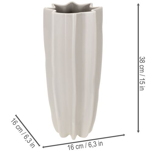 Moderni uurrettu maljakko, korkea koristeellinen maljakko kuivakukille, 38 cm | Floristik24.fi