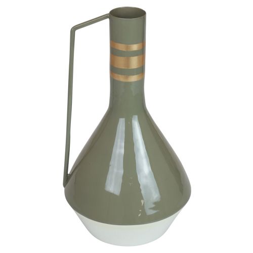 kohteita Maljakko metallikahva Vintage Deco Jug Harmaa Kulta Ø18cm K33cm