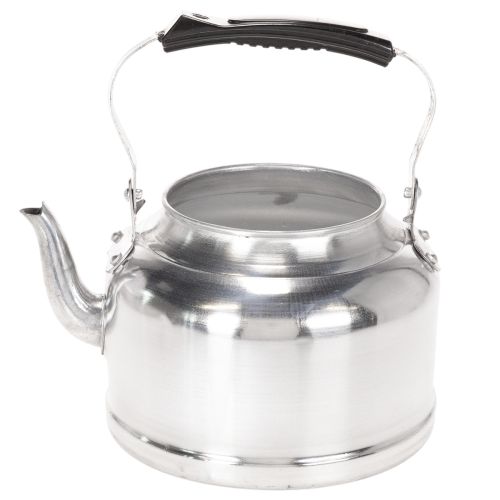 Vintage-koristeellinen teekannu/istutusastia, metallia sinkkijäljitelmällä, Ø19cm, korkeus 15cm | Floristik24.fi
