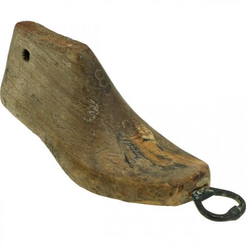 Floristik24 Vintage-sisustus, kenkä pullonavaajalla, kengän viimeinen koriste L15-23cm
