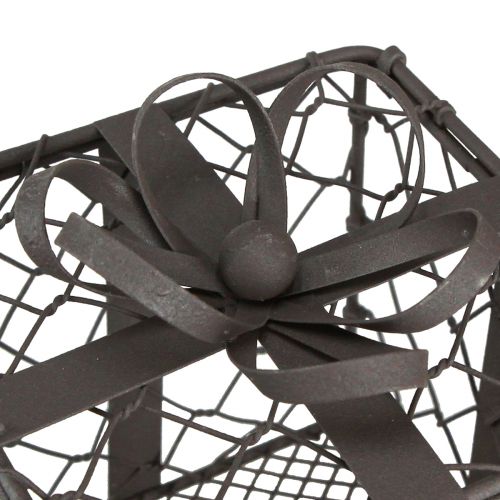 Floristik24 Vintage Wire Basket -lahjakori metallinharmaa, 10,5/7,5 cm, 2 kappaletta